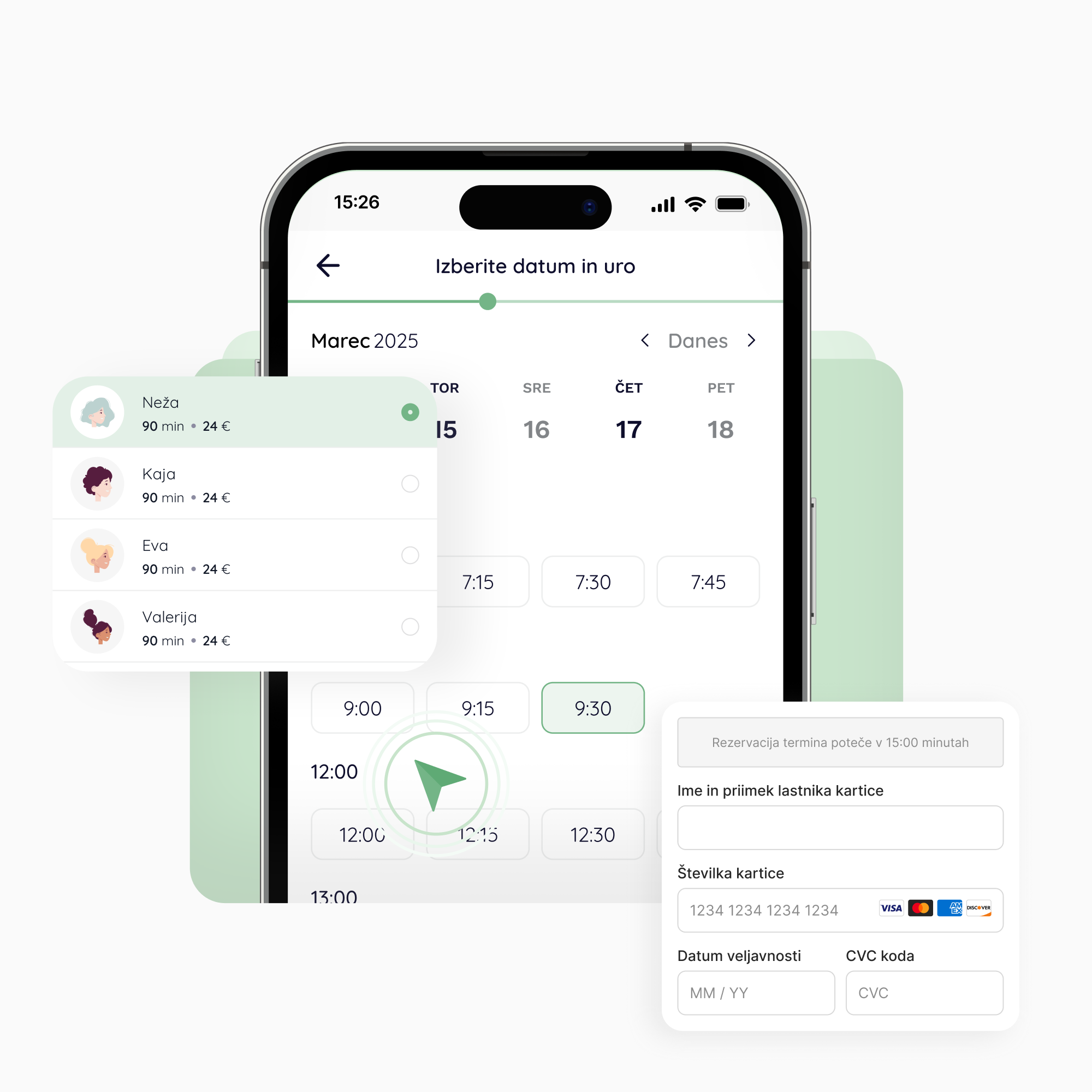 Spletno naročanje za kozmetični salon - Lime Booking